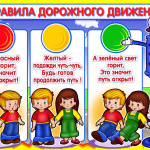 плакат 13 Правила дорожного движения (цвета светофора)